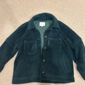 Anthropologie forest green jacket